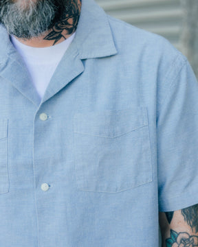 Polo Ralph Lauren Relaxed Fit Oxford Camp Shirt Blue White FINAL SALE