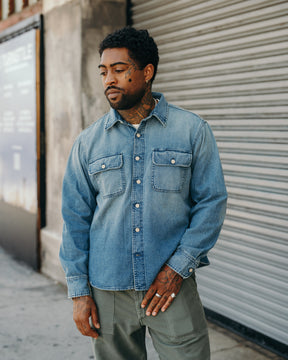 Rogue Territory Field Shirt Washed Out Indigo