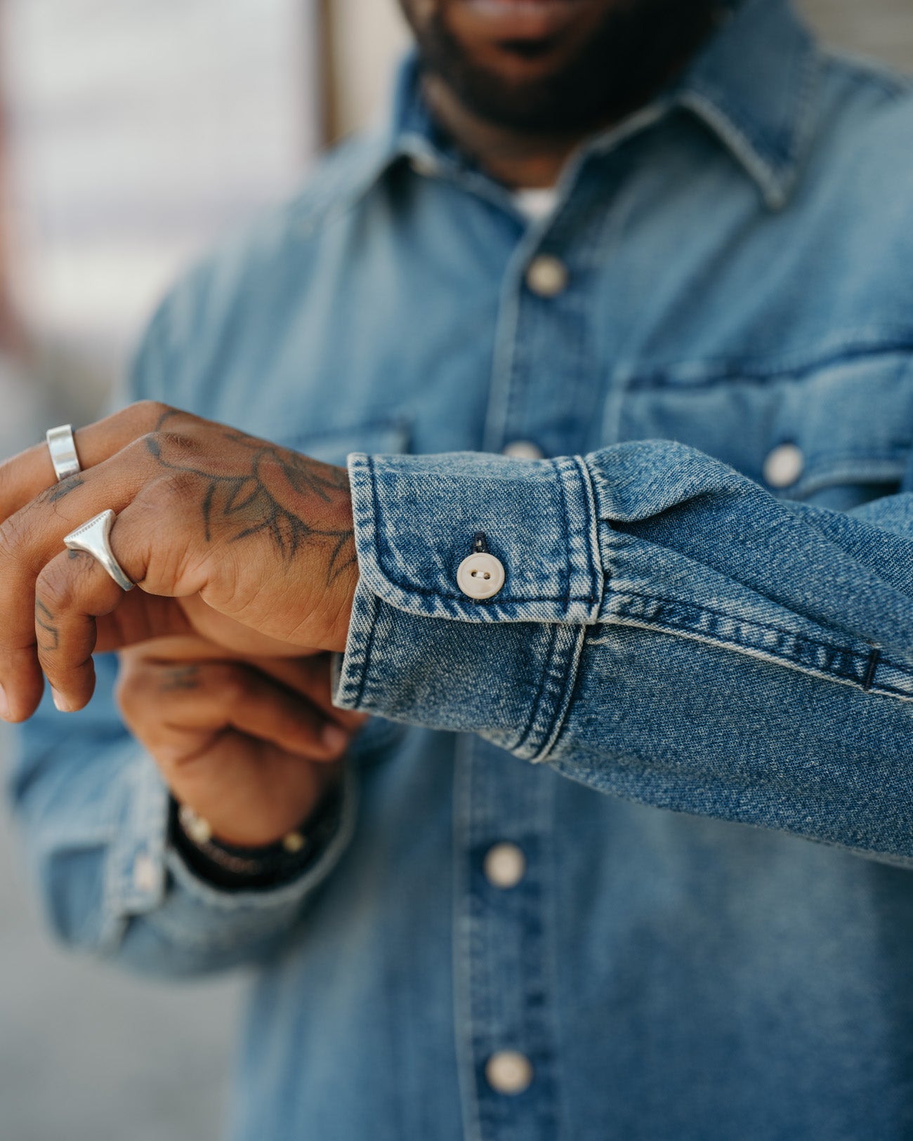 Rogue Territory Field Shirt Washed Out Indigo