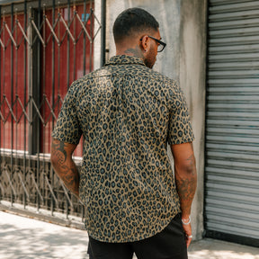Rogue Territory Oxford Shirt Olive Cheetah Camo FINAL SALE