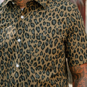 Rogue Territory Oxford Shirt Olive Cheetah Camo FINAL SALE