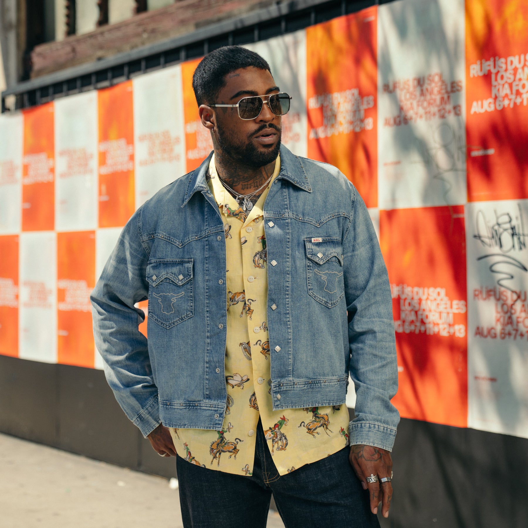 RRL Sawtooth Western 2x1 Denim Jacket Dillon Wash