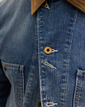 RRL Corduroy-Collar Indigo Denim Jacket Wrightsville Wash