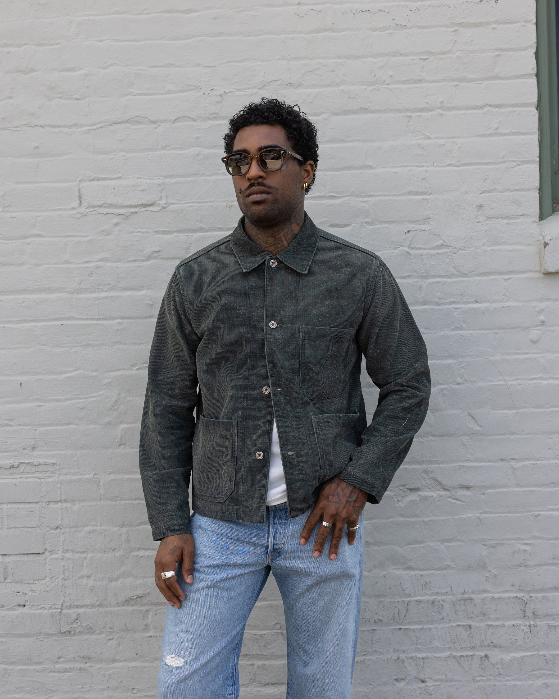 RRL Corduroy Shirt Jacket Vintage Grey