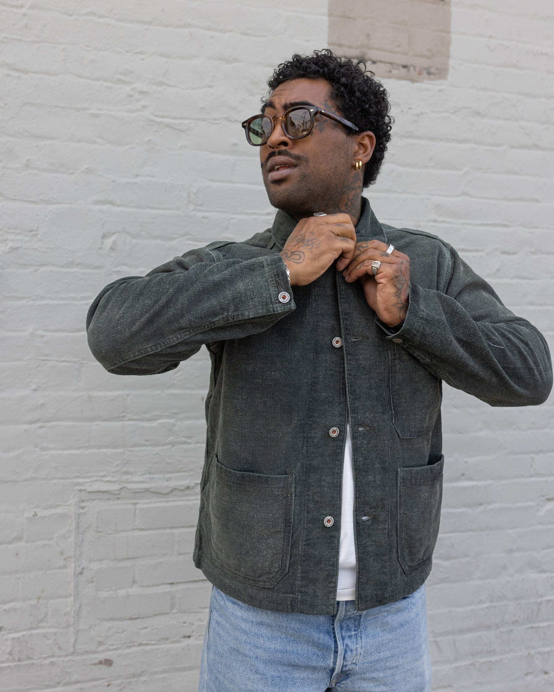 RRL Corduroy Shirt Jacket Vintage Grey