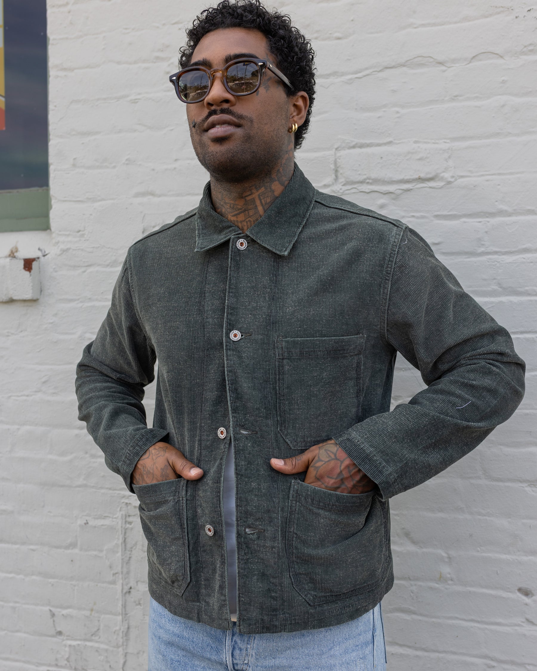 RRL Corduroy Shirt Jacket Vintage Grey
