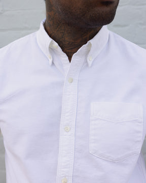 RRL Selvedge-Detailed Oxford Workshirt White