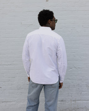 RRL Selvedge-Detailed Oxford Workshirt White