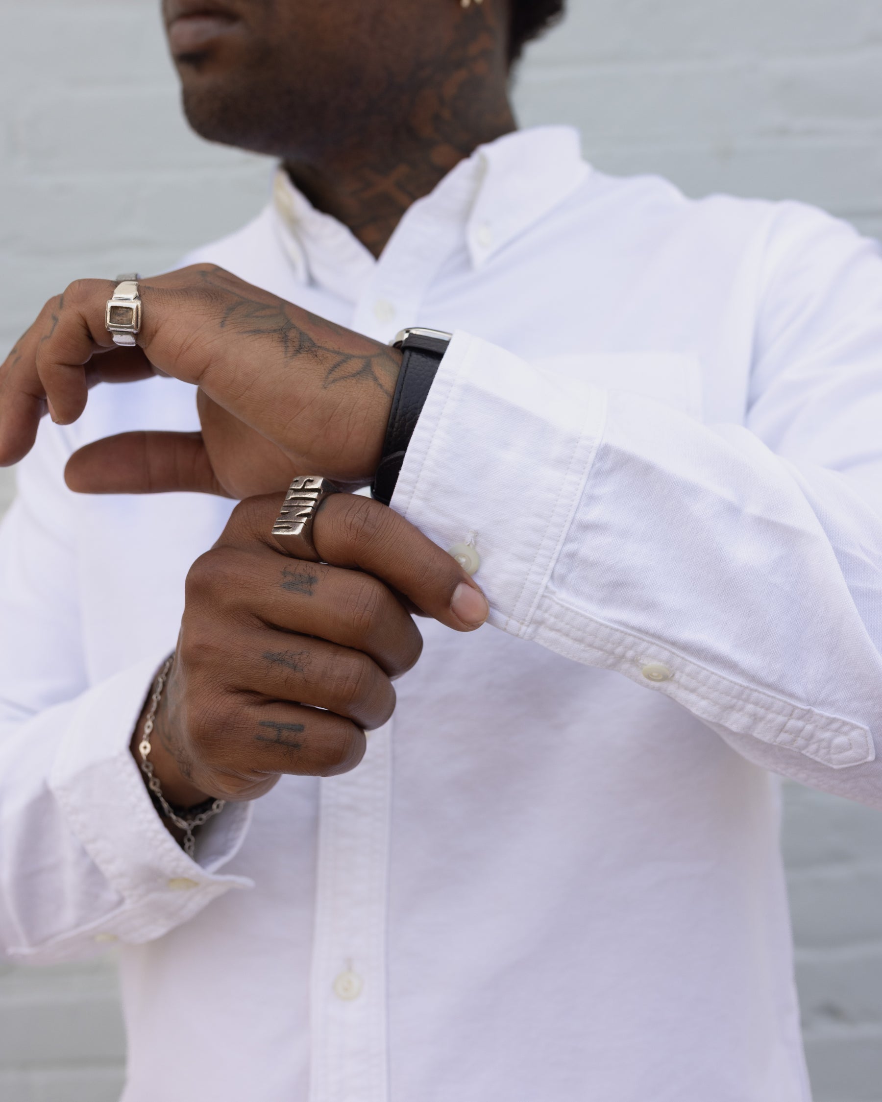 RRL Selvedge-Detailed Oxford Workshirt White