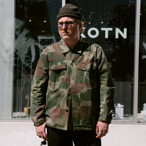 RRL Camo Poplin Overshirt Brush Stroke Camo