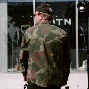 RRL Camo Poplin Overshirt Brush Stroke Camo