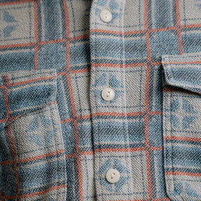 RRL Print Reverse-Terry Workshirt White/ Multi
