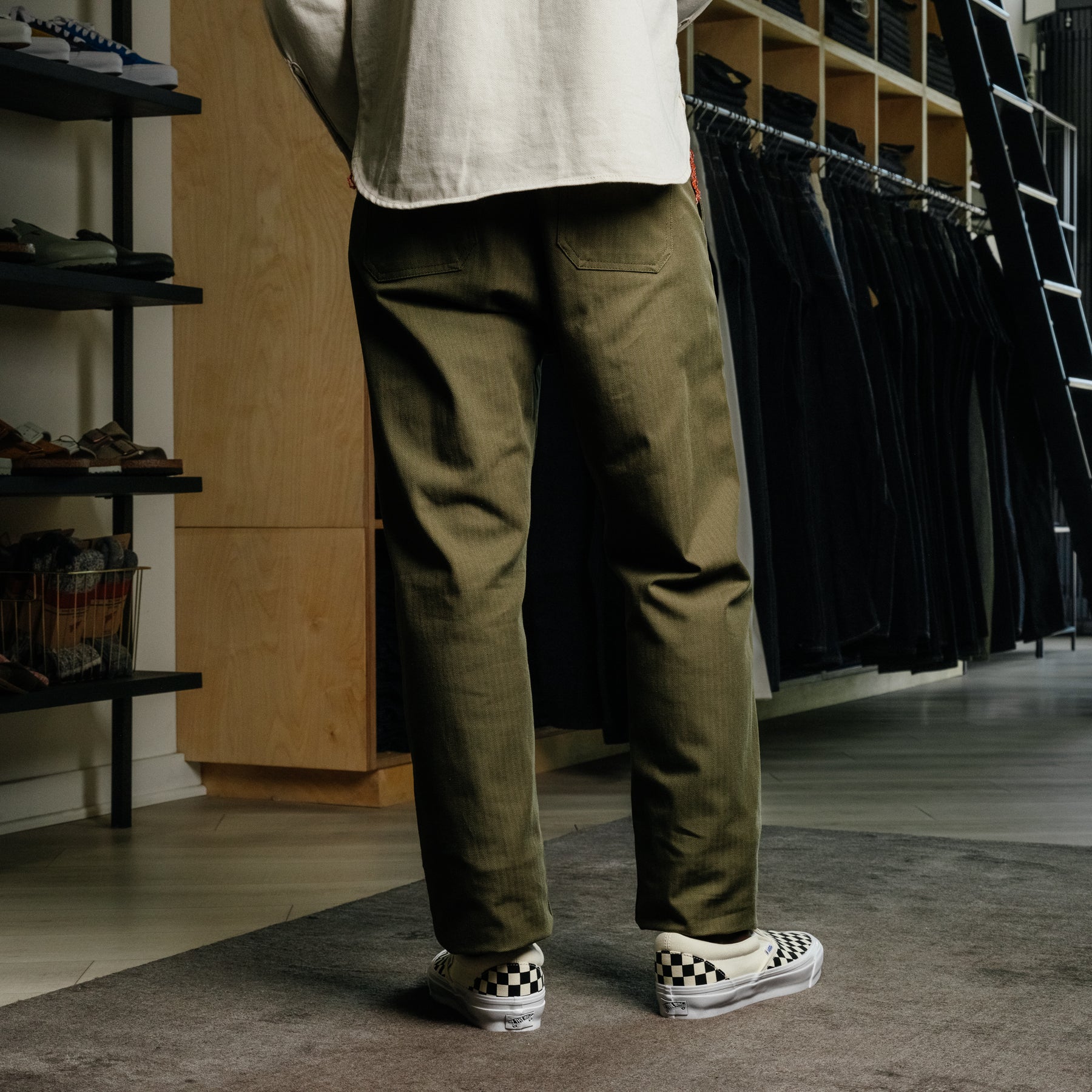 Rogue Territory Fatigue Pants Olive Herringbone FINAL SALE