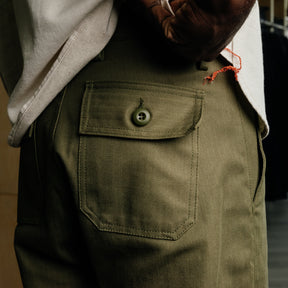 Rogue Territory Fatigue Pants Olive Herringbone FINAL SALE