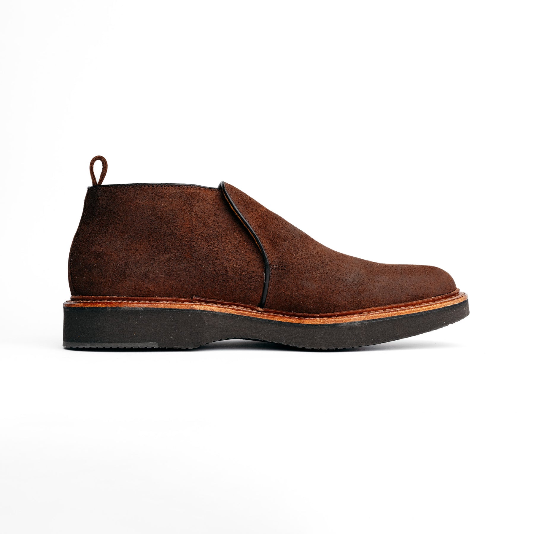 Alden x Snake Oil Provisions Romeo Chukka Boot Reverse Tobacco Chamois