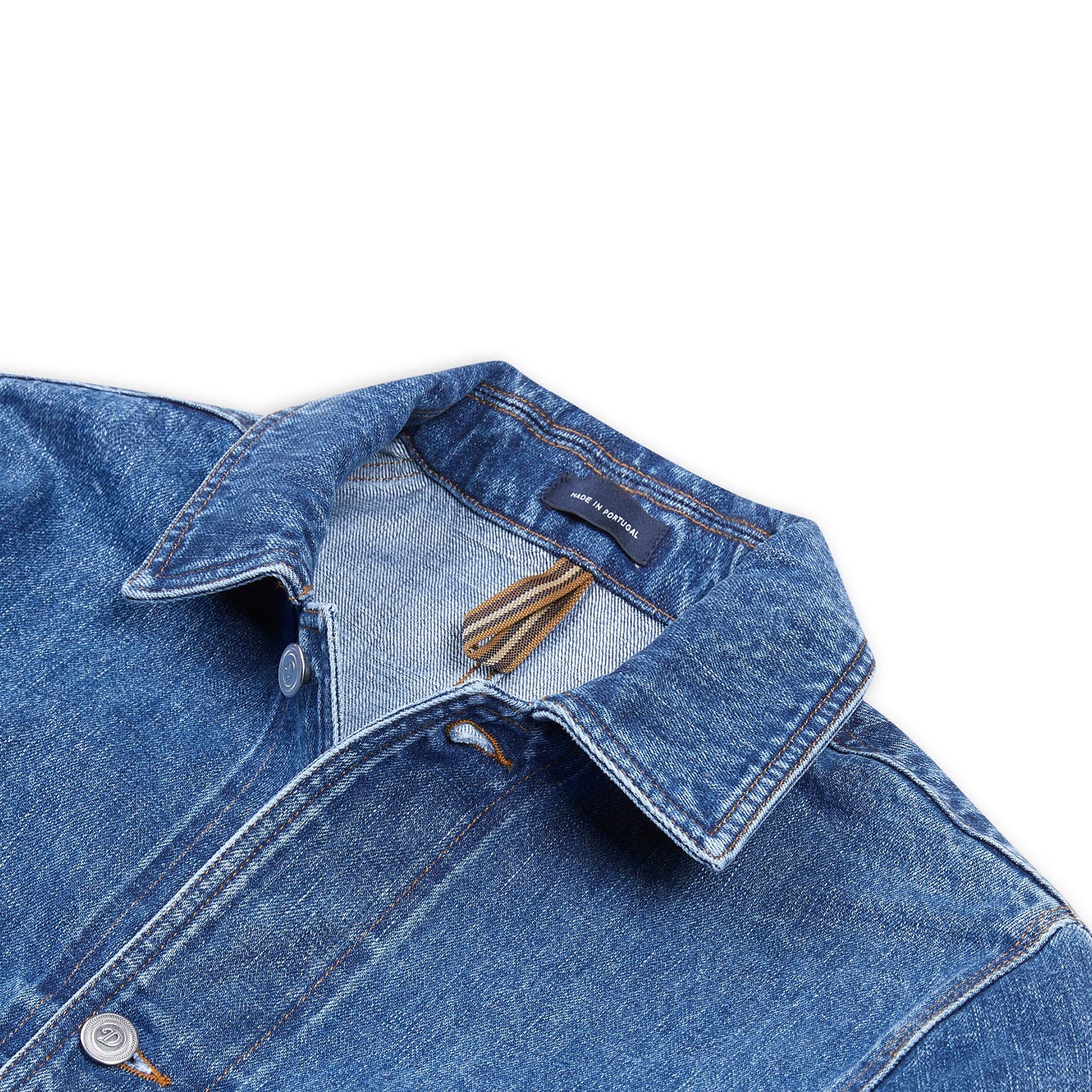 Drake's Bleach Wash Selvedge Denim Five-Pocket Chore Jacket