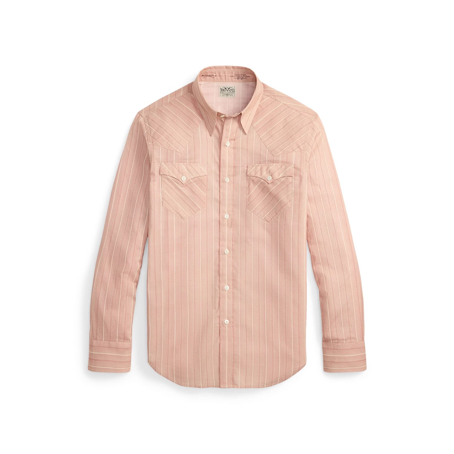 RRL Slim Fit Stripe-Print Western Shirt Red Multi Stripe