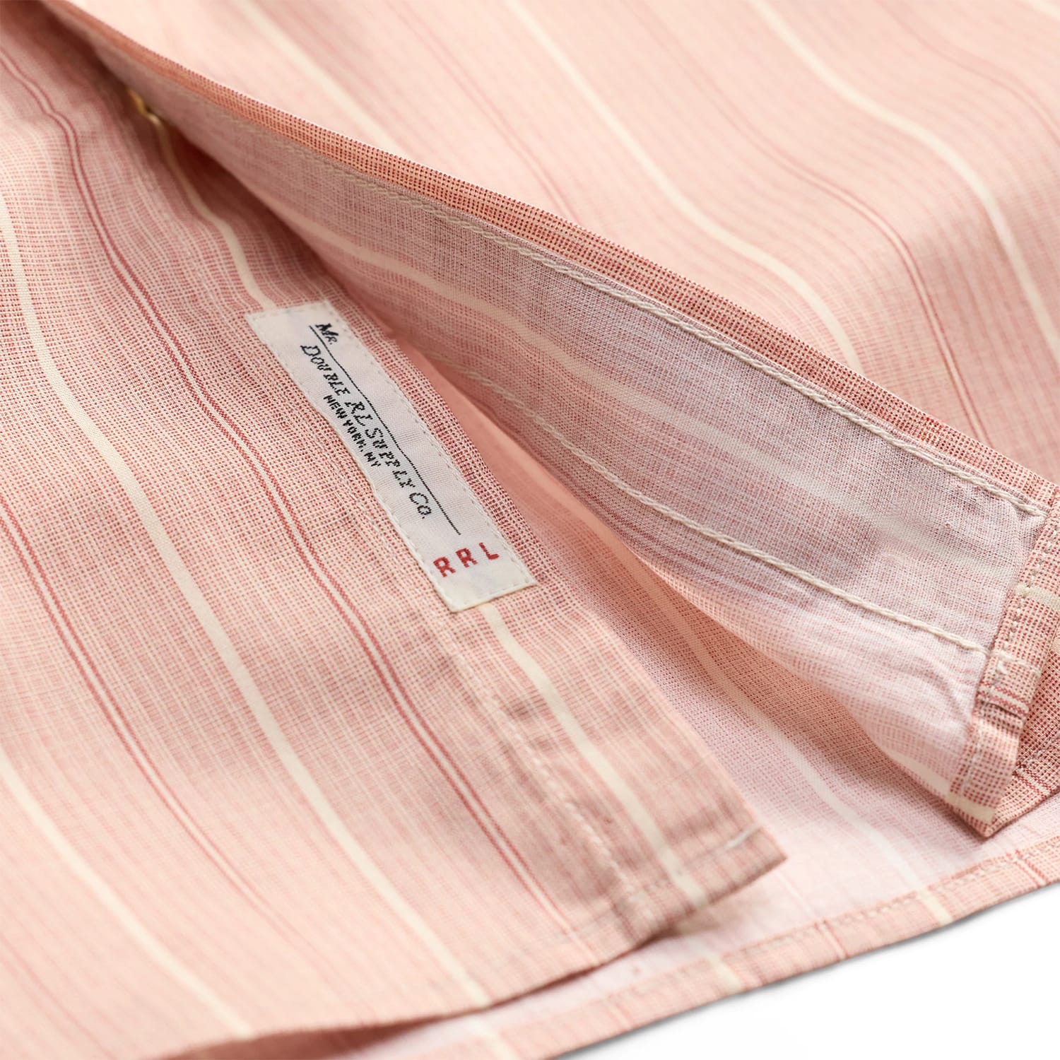 RRL Slim Fit Stripe-Print Western Shirt Red Multi Stripe