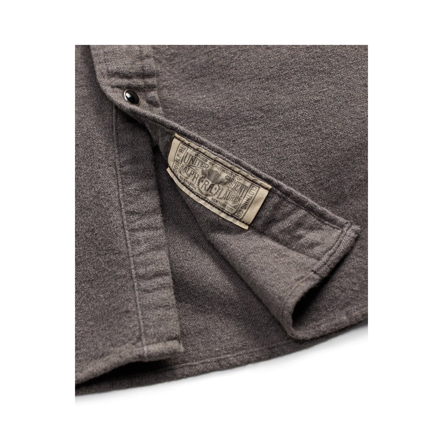 RRL Long-Sleeve Chamois Cloth Western Shirt Heather Gray FINAL SALE