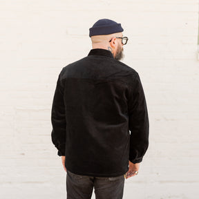 The Flat Head FN-OJ-C013 Corduroy Shirt Jacket Black FINAL SALE
