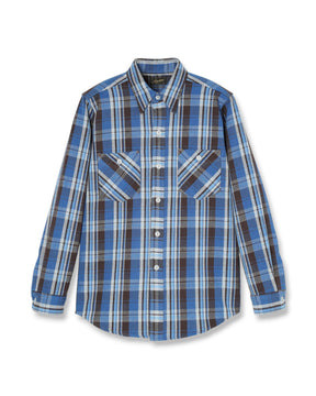 Stevenson Overall Co. Union Spec Flannel Work Shirt Blue Mix