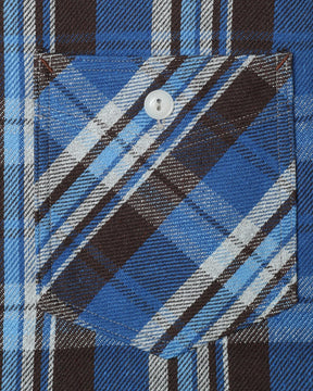Stevenson Overall Co. Union Spec Flannel Work Shirt Blue Mix