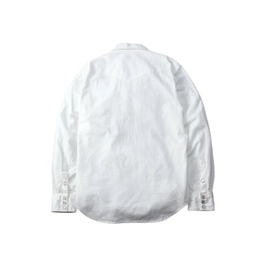 The Flat Head FN-SCW-003L Chambray Western Shirt White