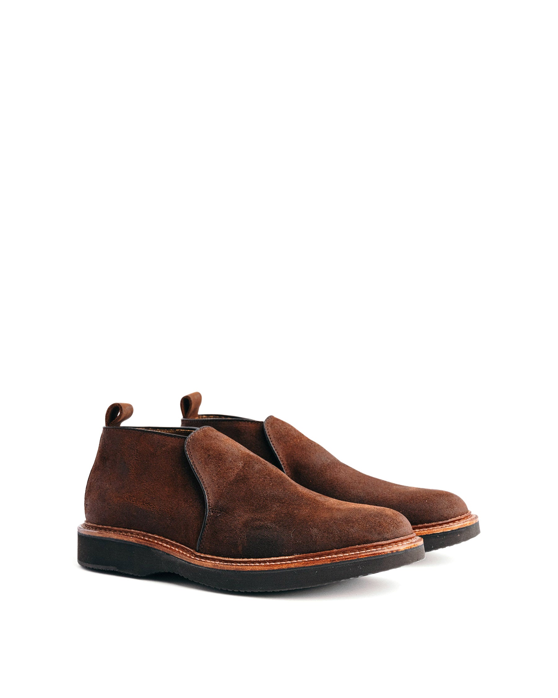 Alden x Snake Oil Provisions Romeo Chukka Boot Reverse Tobacco Chamois