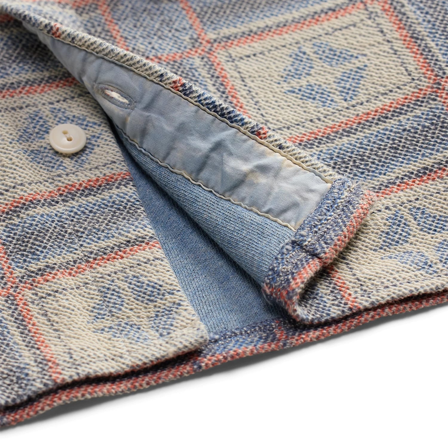 RRL Print Reverse-Terry Workshirt White/ Multi