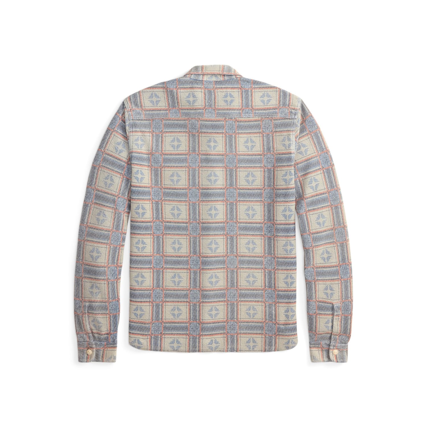 RRL Print Reverse-Terry Workshirt White/ Multi