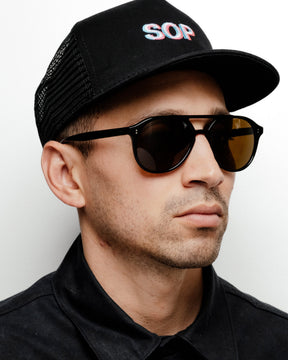 SALT. Rockwood Black | Polarized Glass Deep Brown Lens