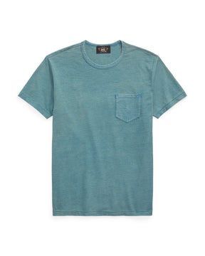 RRL Indigo Jersey Pocket Tee Rinsed Indigo