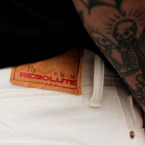 Resolute 710 Rinsed Slim Straight White FINAL SALE