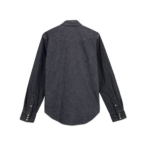 RRL Slim Fit Denim Western Shirt Indigo Rinse