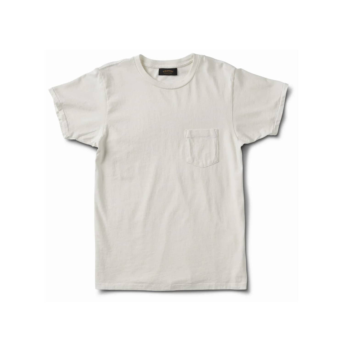 Schaeffer's Garment Hotel Ringspun 40s Pocket Tee Off White