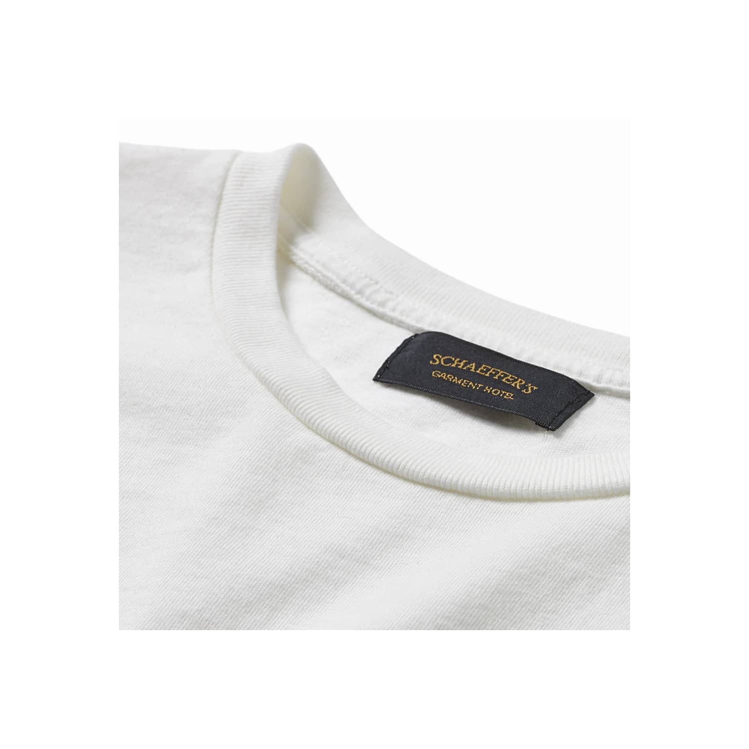 Schaeffer's Garment Hotel Ringspun 40s Pocket Tee Off White